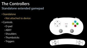 Apple MFi Controller slide from WWDC
